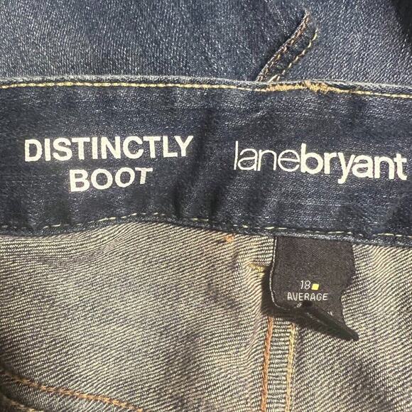 Lane Bryant Distintly Boot 18 Average Womens Jeans Dark Wash Feminine Slimming - Picture 8 of 14